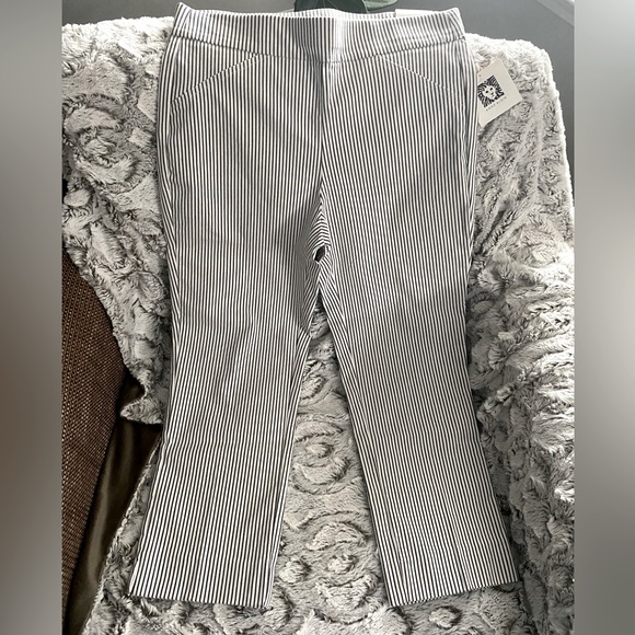 Anne Klein Pants - NWT Anne Klein Women's Stretchy Striped Slim‎ Cropped Pants Small